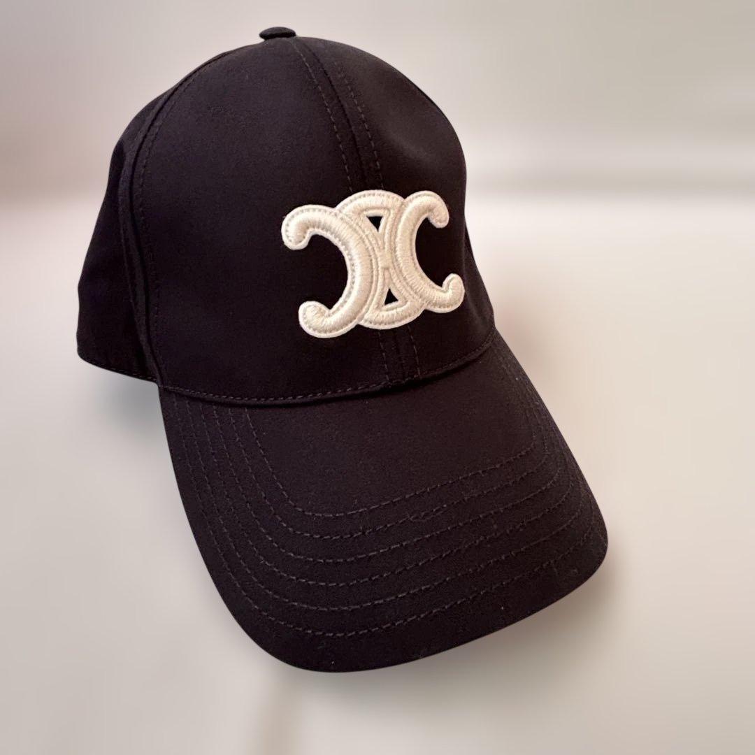 【未使用】CELINE ブラック ベースボールキャップ M