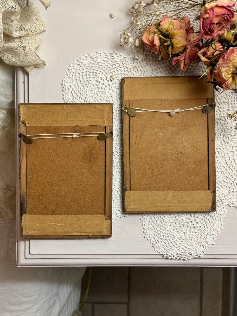 ◇SALEフランスアンティーク｜名画1700年代肖像画子供女の子木製額