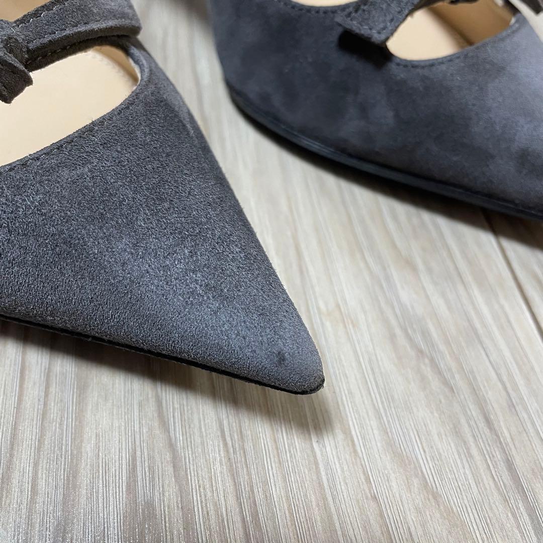 セルジオロッシ スエードパンプス 7.5cmヒール グレー 24cm