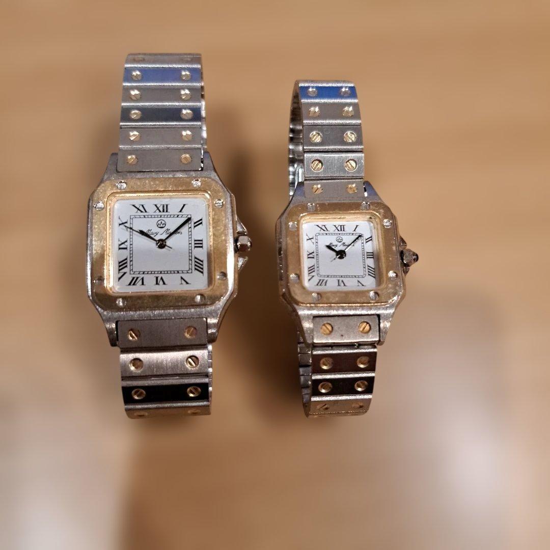 ゴールド&シルバー腕時計　２本セット