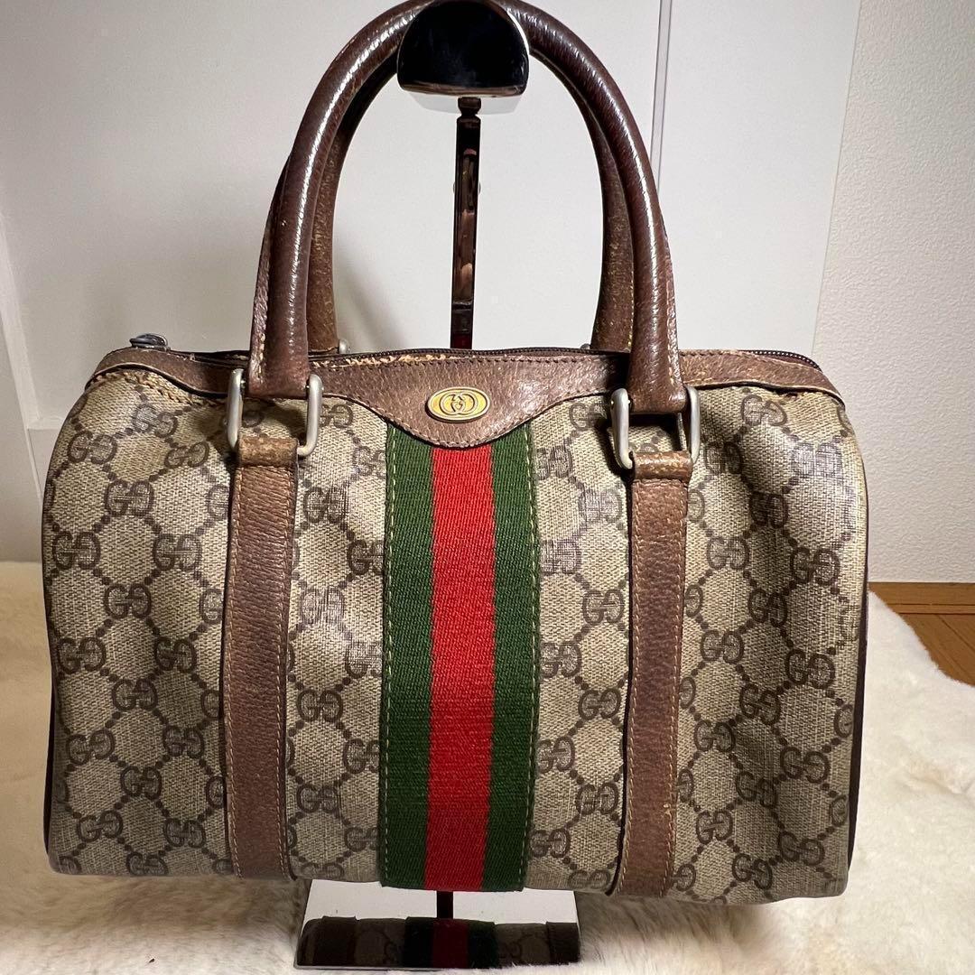 【ジャンク品】GUCCI　グッチ ヴィンテージ シェリーライン ボストン