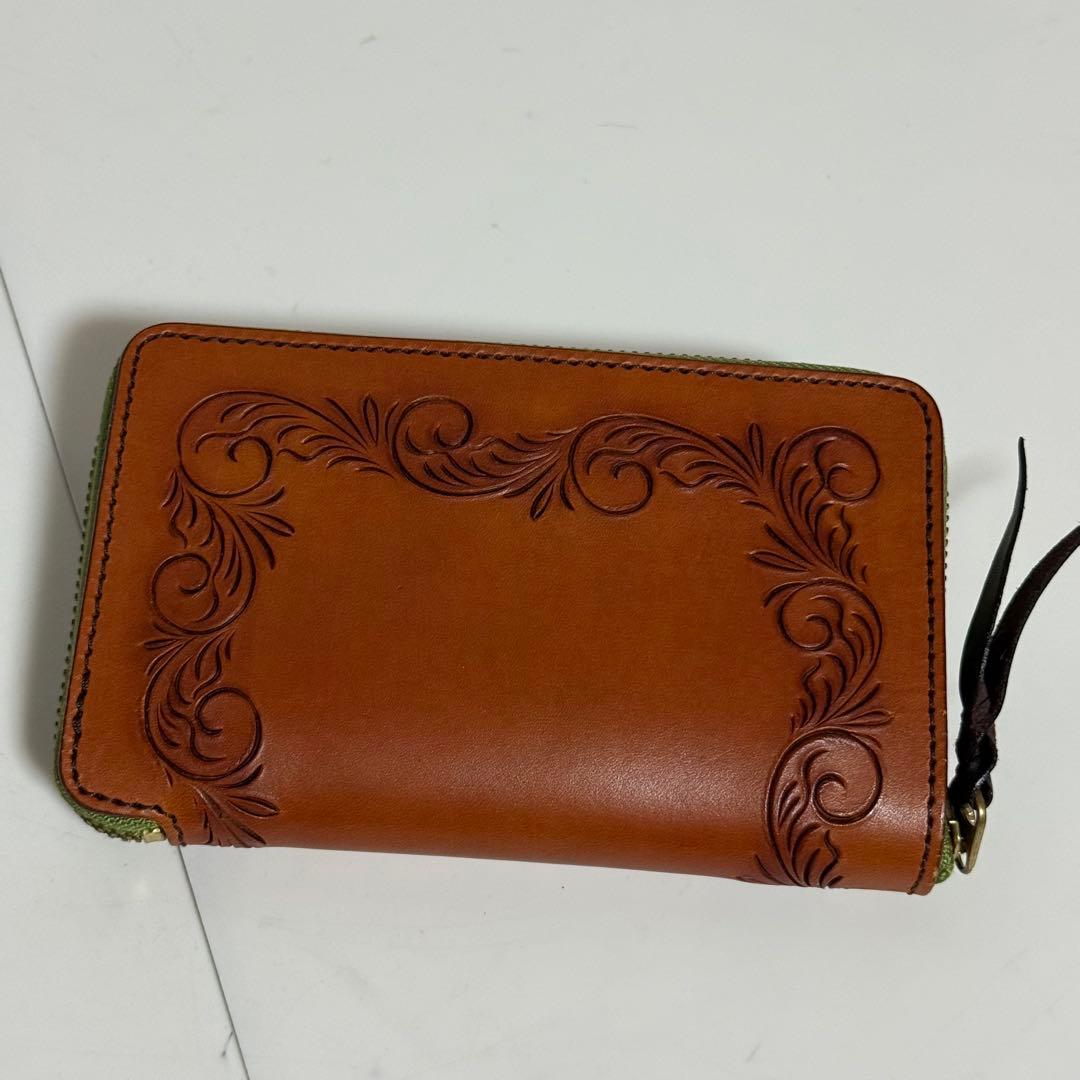 ⭐️極美品⭐️ケーシーズ　オーガナイザー　長財布　ラウンドジップ　カービング