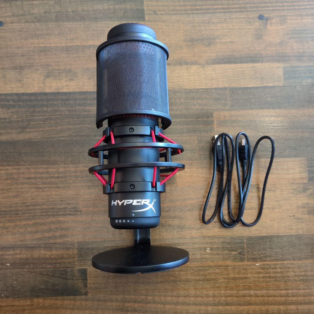 HYPER X コンデンサーマイク QUADCAST ポップガード付き QuadCast S – USBコンデンサーゲーミングマイク