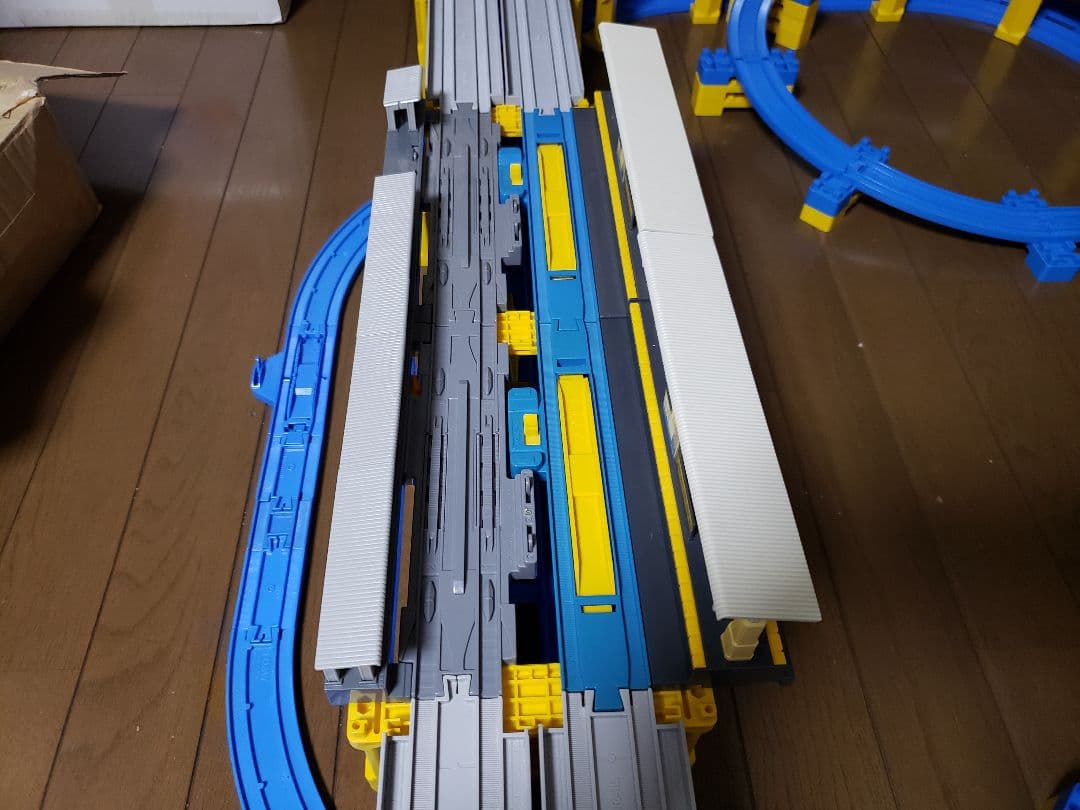 プラレール線路 高架複線3段グレー色レイアウト♪ アドバンス対応