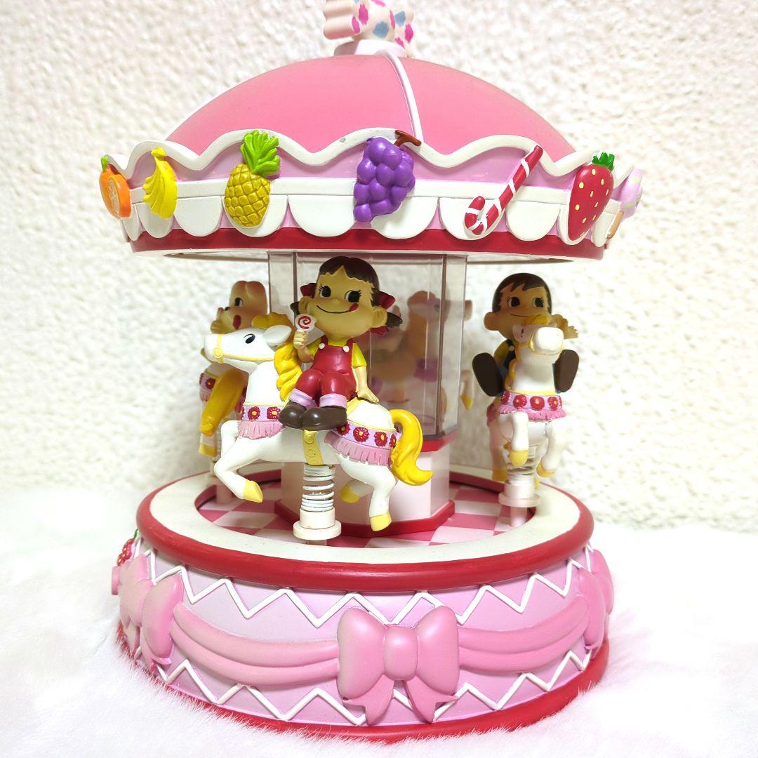 美品】ペコちゃん メリーゴーランド キャンディポット 2005 懸賞品
