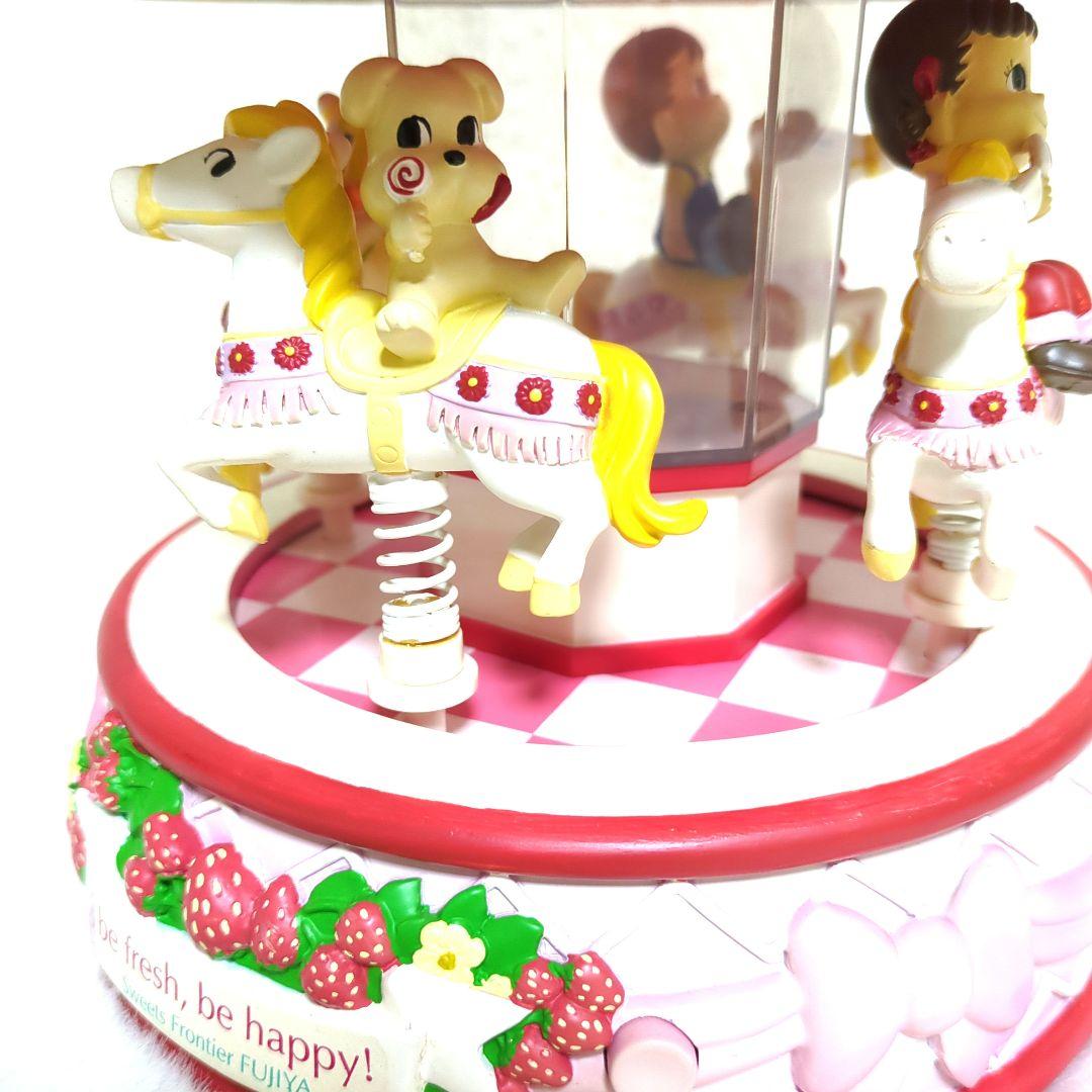 美品】ペコちゃん メリーゴーランド キャンディポット 2005 懸賞品