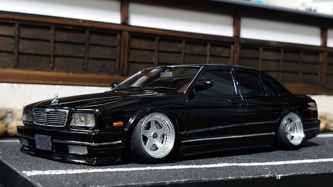 1/24 アオシマ y32シーマ 完成品 青島文化教材社 アオシマ ザ・モデルカー No.122 1/24 ニッサン Y32