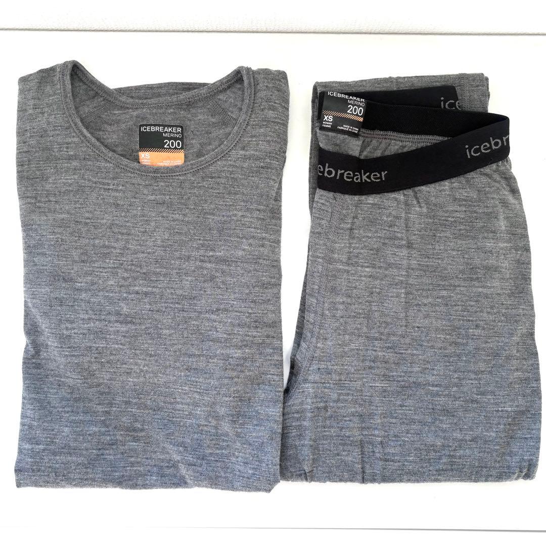 アイスブレーカーメリノ200オアシスロングスリーブクルー&レギンスセット