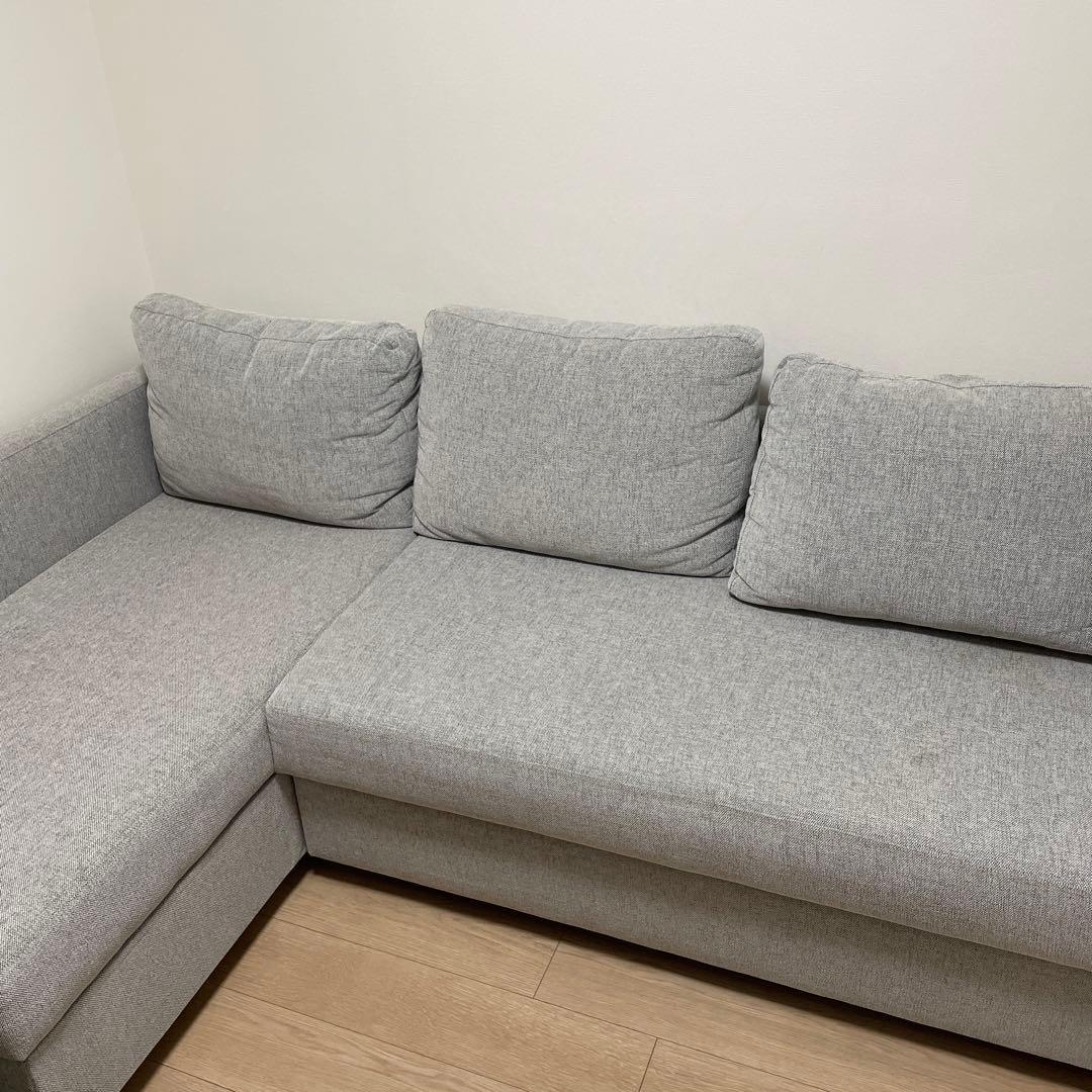 ニトリ　ソファ　ソファベット　ベット 収納付きソファベッド + スツール 布張りタイプ (メーベル/ボルスター