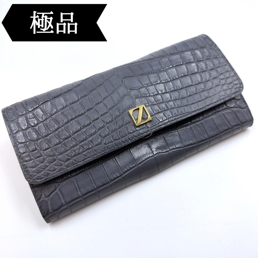 ◇ゼルパリ◇クロコ×レザー/ロングウォレット/長財布 楽天市場】美品 ZELE-PARIS ゼルパリ クロコ ブラック 黒 クロコダイル