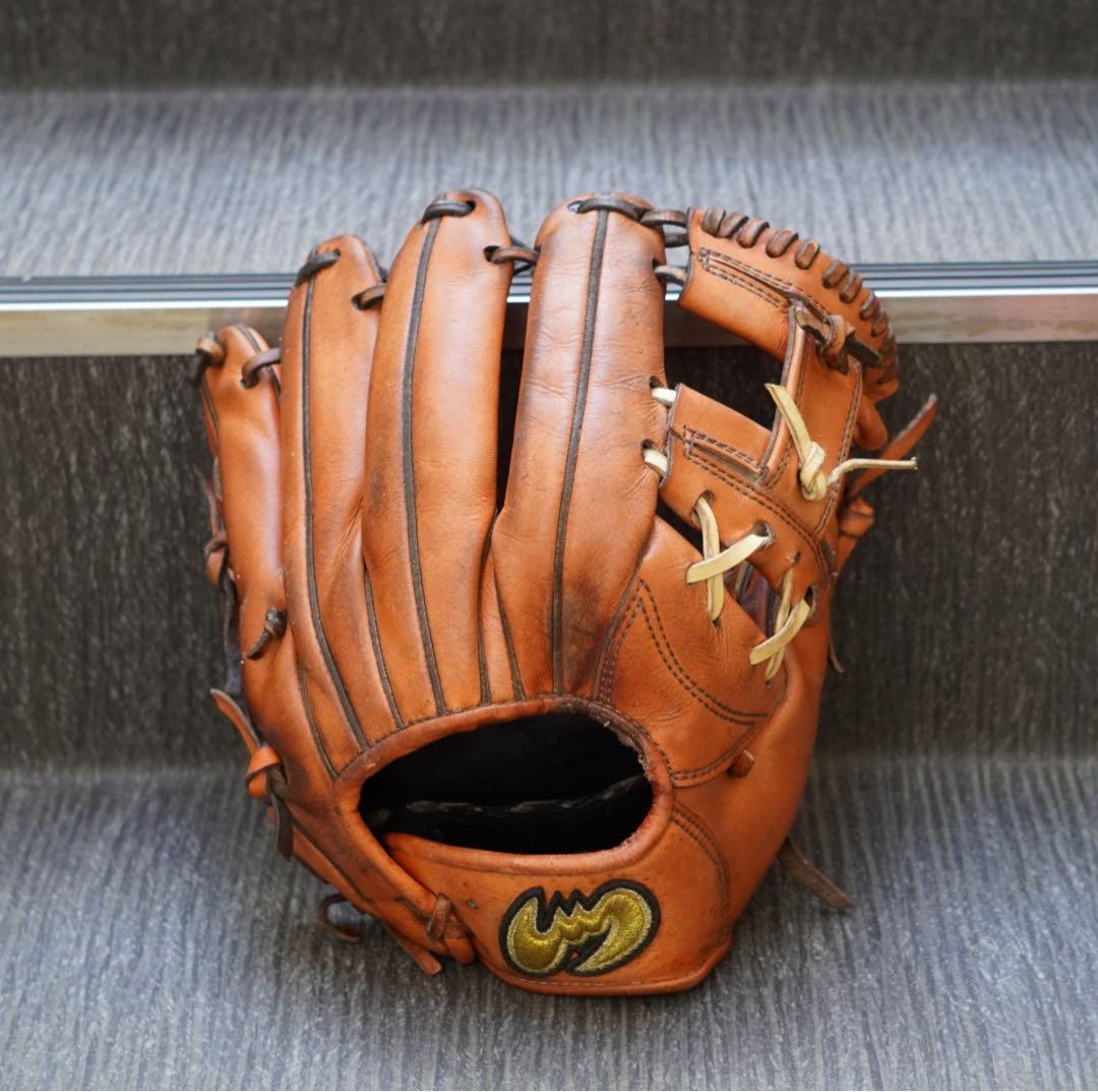 オレンジ レザー 硬式野球グローブ