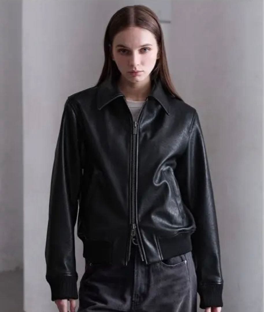 CLEL ディープテクスチャーブルゾン ブラック　Sサイズ