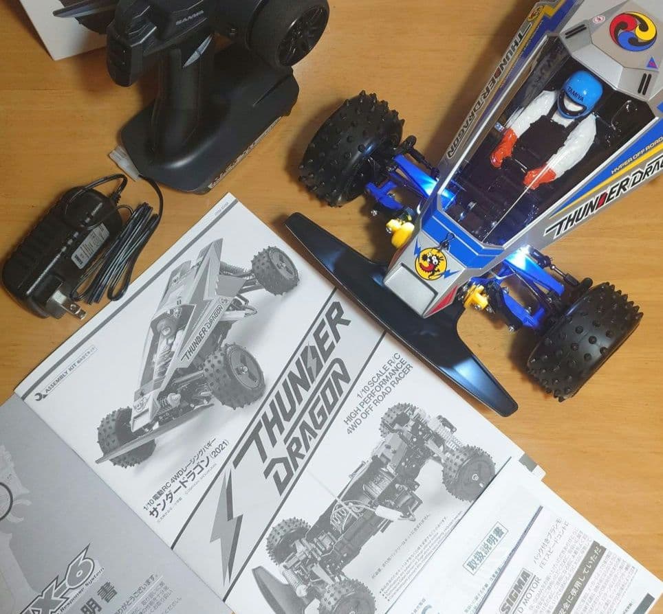 タミヤ電動RCカーNo.158サンダードラゴンLEDライト付プロポ…完成品