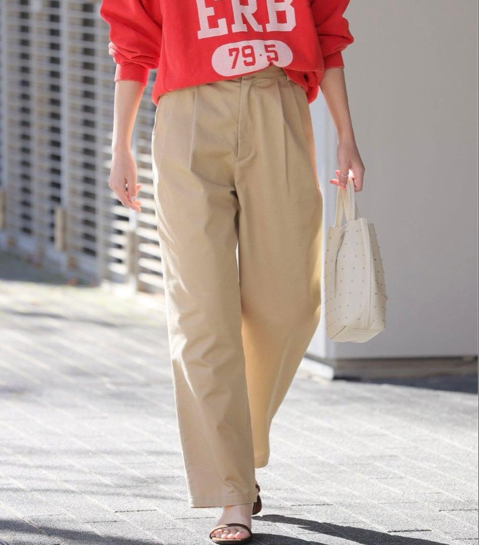 サイドバックルタックテーパードチノパンツ　ジャーナルスタンダードレリューム