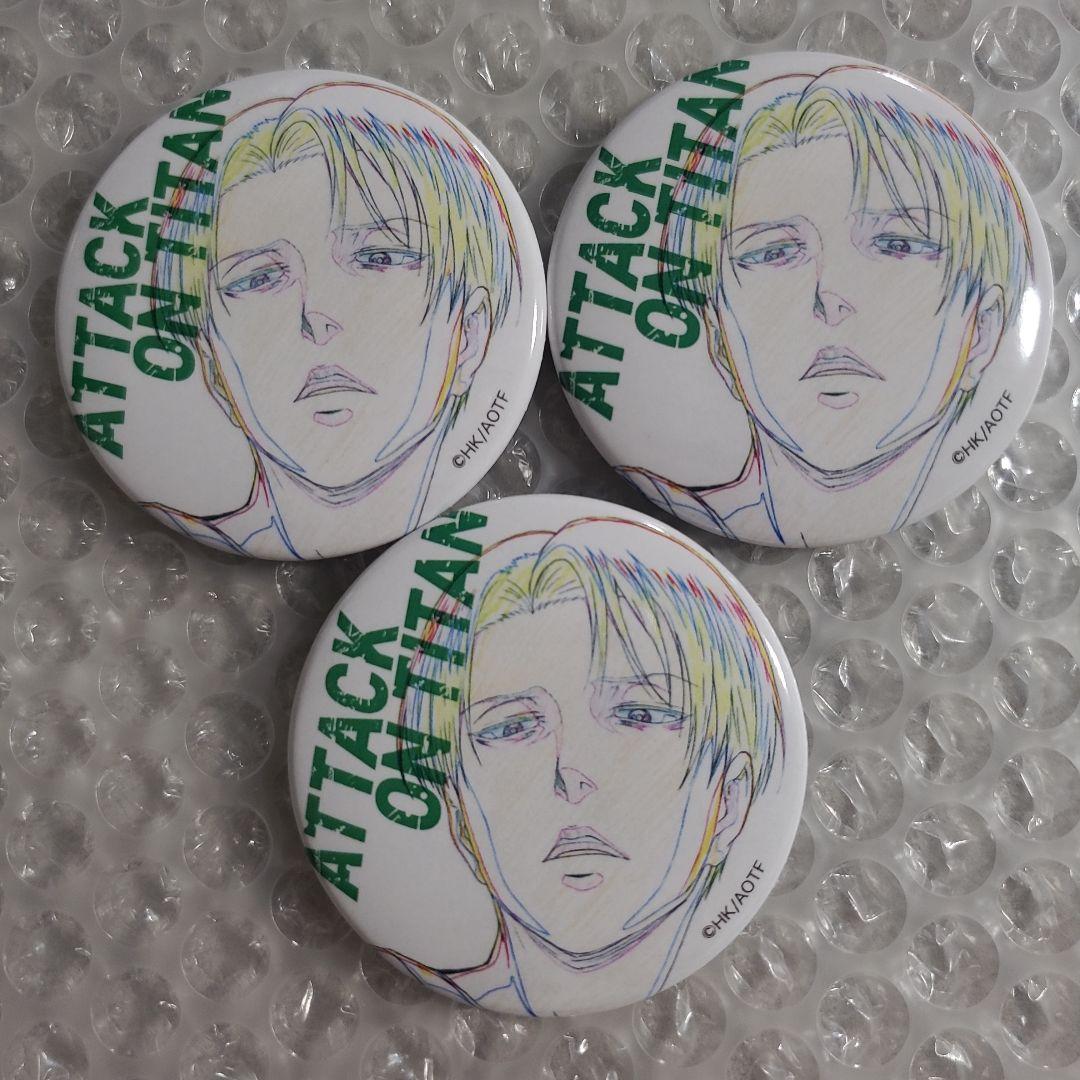 進撃の巨人 WIT STUDIO key:prime 缶バッジ リヴァイ 3つ - メルカリ