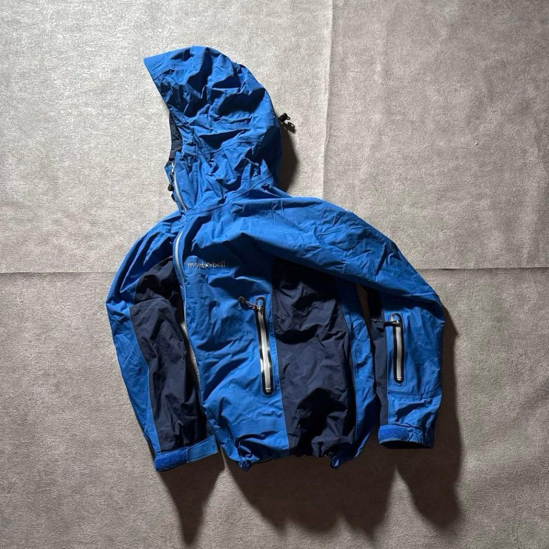 montbell ストームパーカ tech shell jacket S ブルー