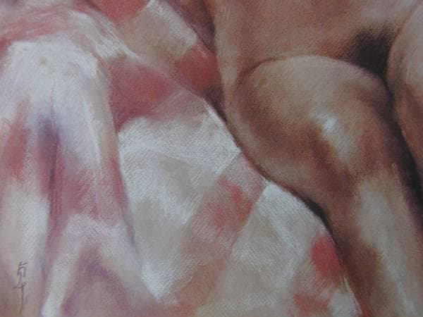 高坂 卓至、裸婦、額装用画版の一葉、 新品高級額装付