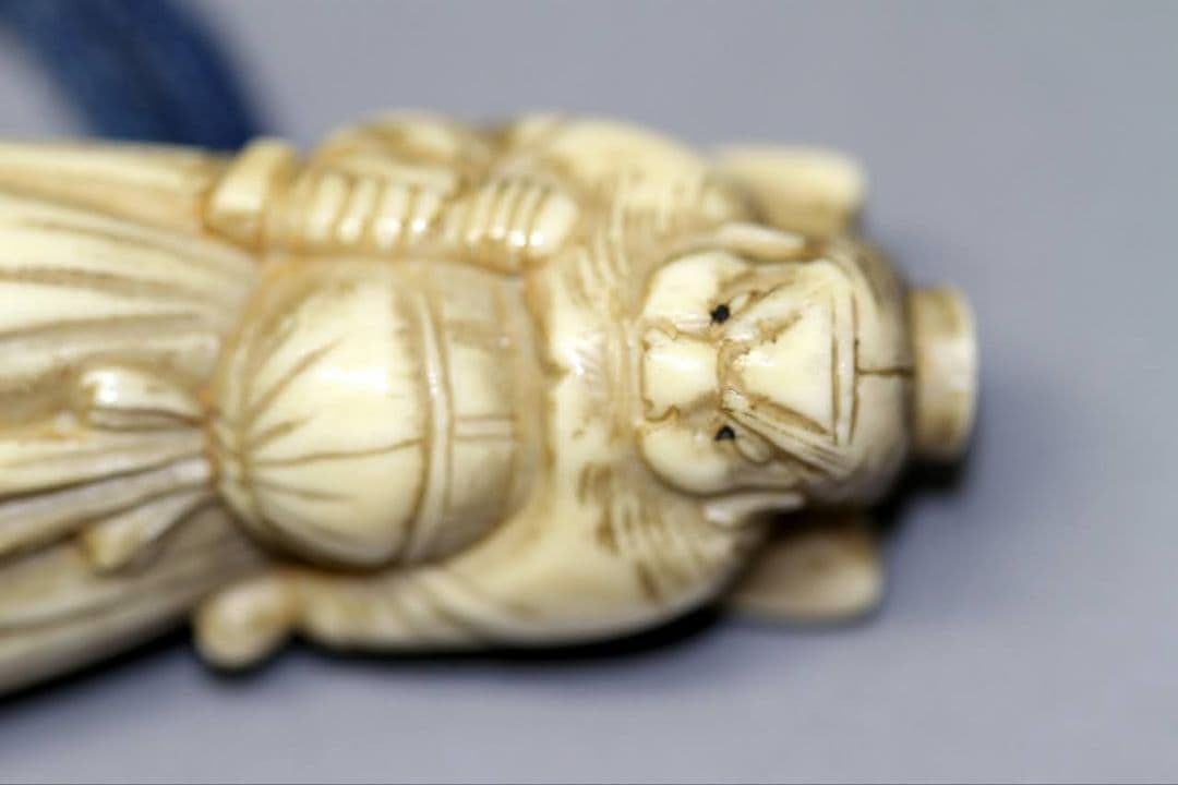 時代物 根付 「鍾馗さま」疱瘡除け おまじない IS1