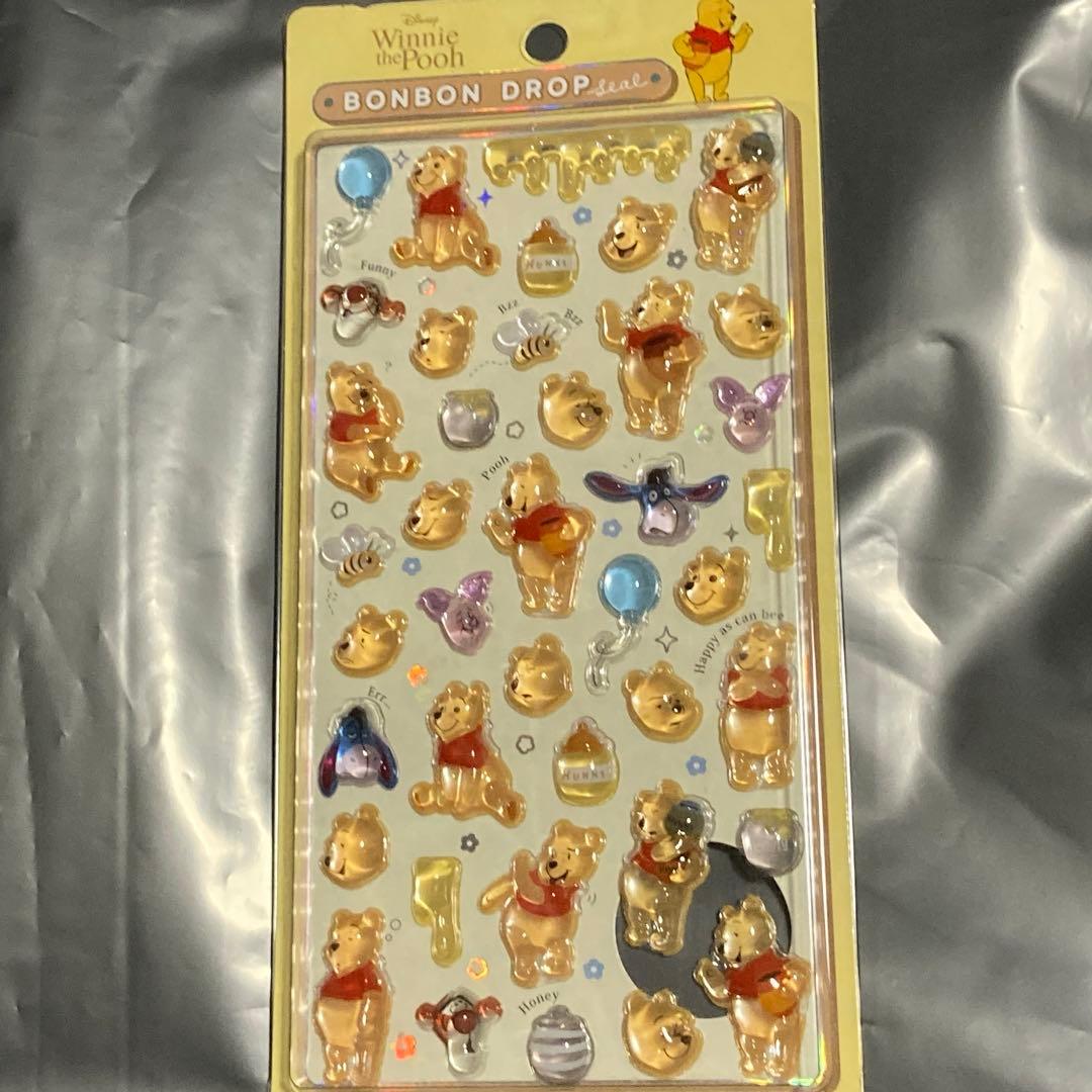 新品】 ディズニー プーさん プチドロップステッカー ボンボンドロップ