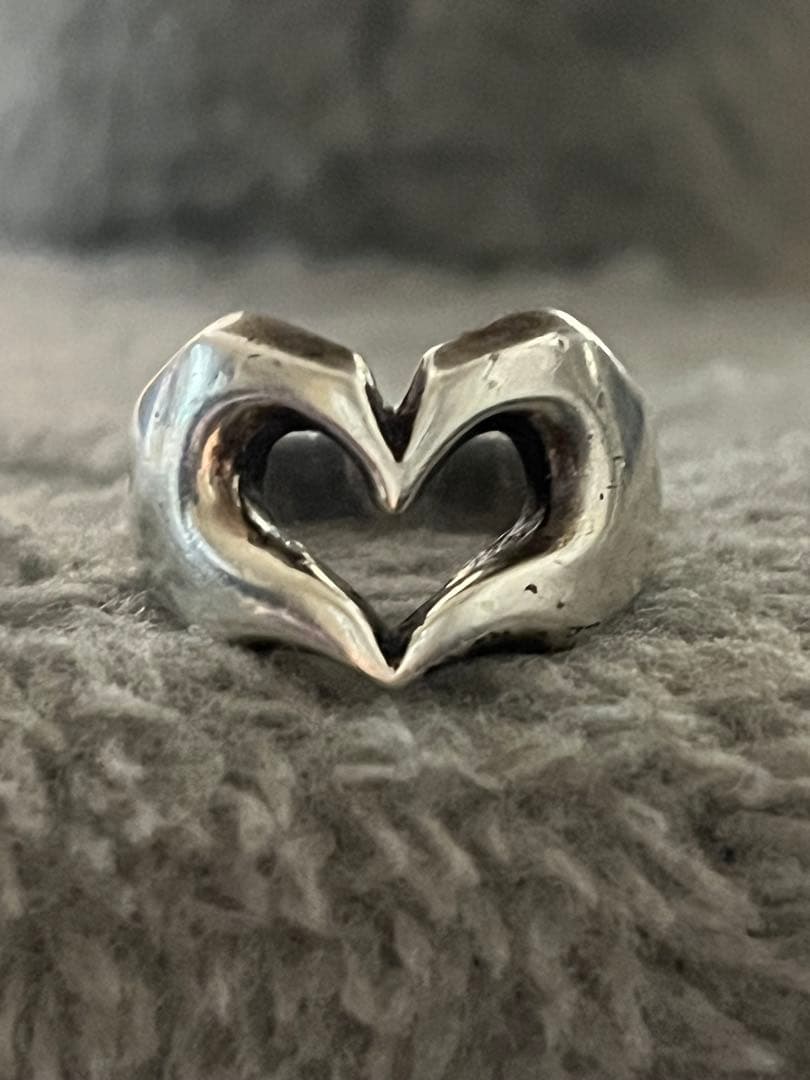 70~90s代のヴィンテージジュエリー シルバー ハート型リング 925