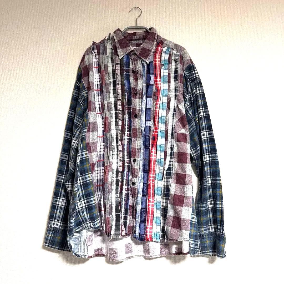 Rebuild by Needles チェックシャツ REBUILD BY NEEDLES｣ Flannel Shirt -> 7 Cuts Wide Shirt Color