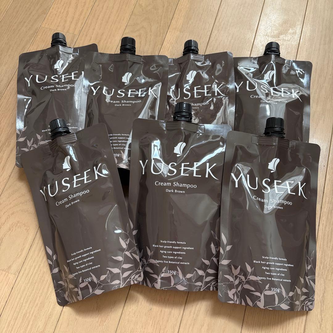 YUSEEK Cream Shampoo ダークブラウン 350g 7個セット