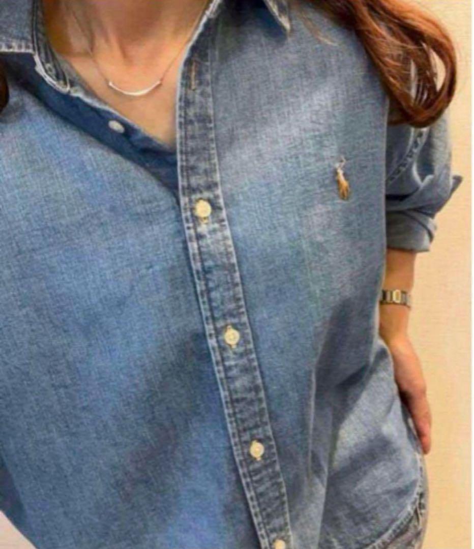 新品未着用】ポロラルフローレン大人気オーバーサイズダンガリーシャツ