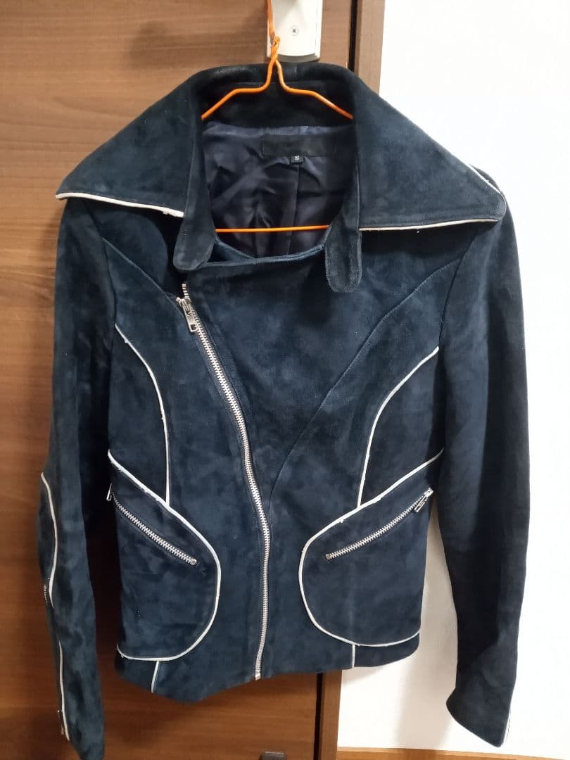 黒*助様 PARANOID ネイビー スエード、山羊革ジャケット