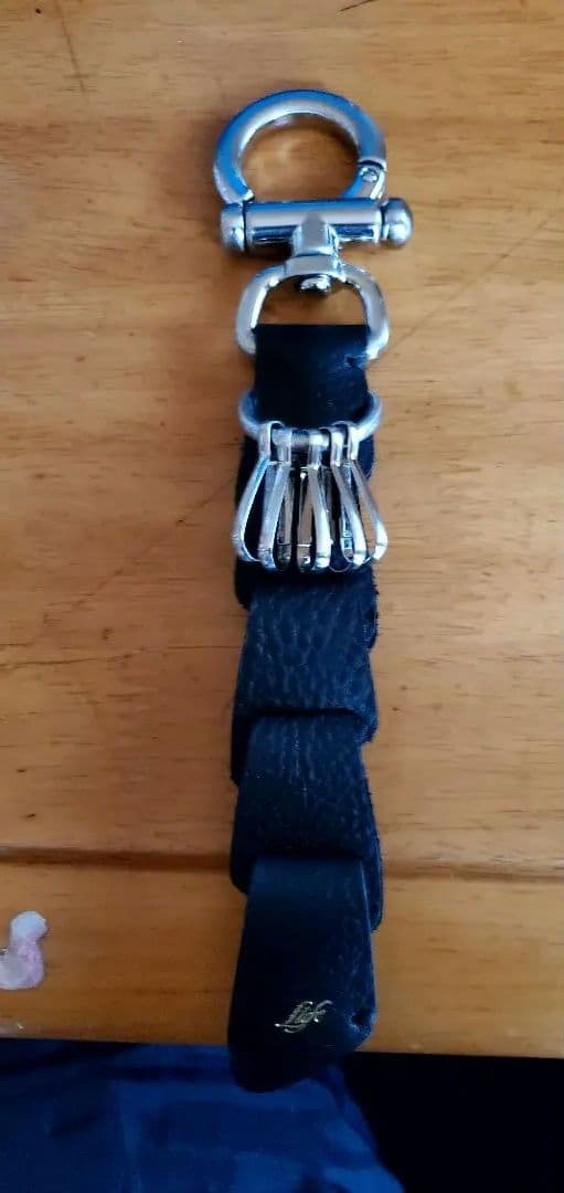 小物 Llife LEATHER KEY CHAIN BLACK