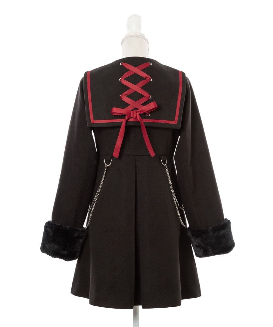 夢展望　DEAR MY LOVE サイドチェーンセーラー闇属性コート 新品タグ付