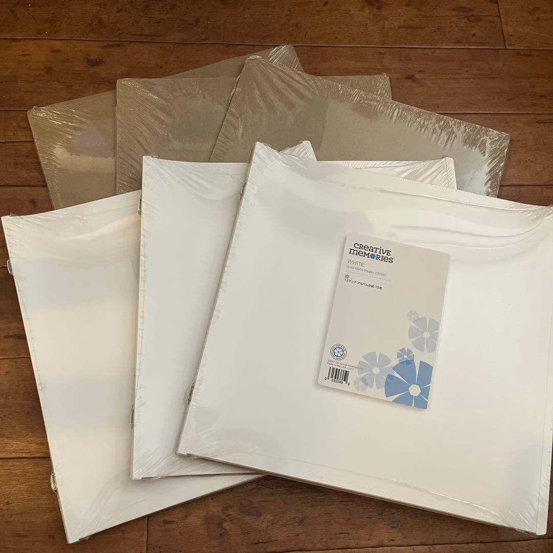 【希少】クリエイティブメモリーズ　白台紙＆カパー 3セット クリエイティブメモリーズ／F2F台紙・台紙カバー3つセット／両面印刷