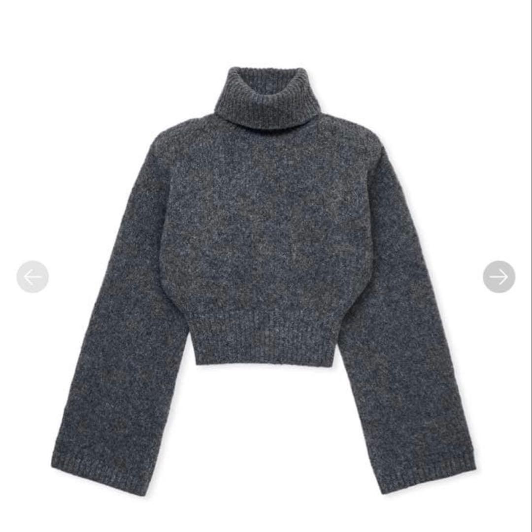 完売品★SHISHIKUI kata pat グレー タートルネックセーター