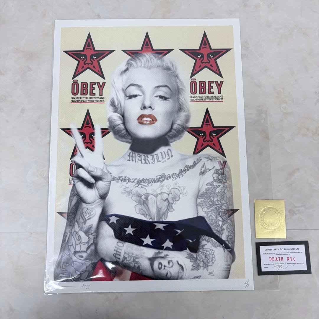DEATH NYC マリリンモンロー OBEY 直筆サイン 現代アート - メルカリ