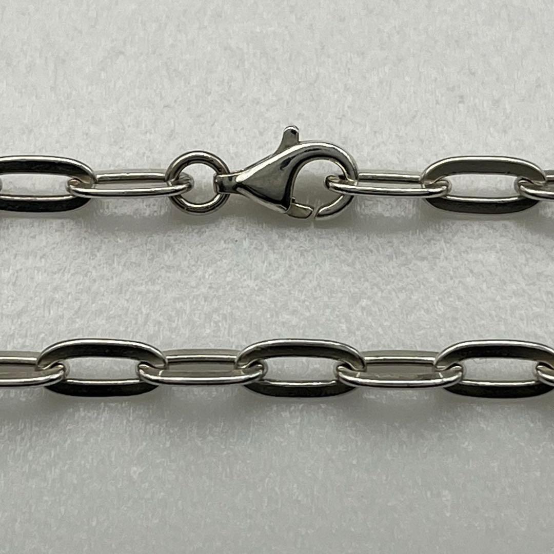 シルバー925 ネックレス 長小豆 平小豆 ロング小豆 50cm