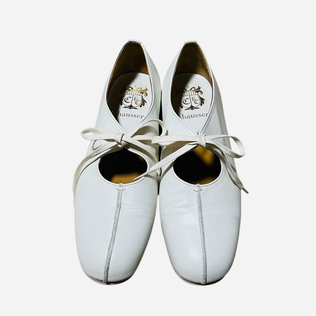 【chausser】C-2306 ホワイトレザーシューズ 靴好きの、靴語り【chausser C-2306】 | QATARI