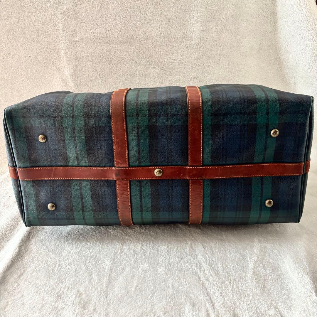 ポロラルフローレン ボストンバッグ 2WAY 緑 PVCレザー ブラック