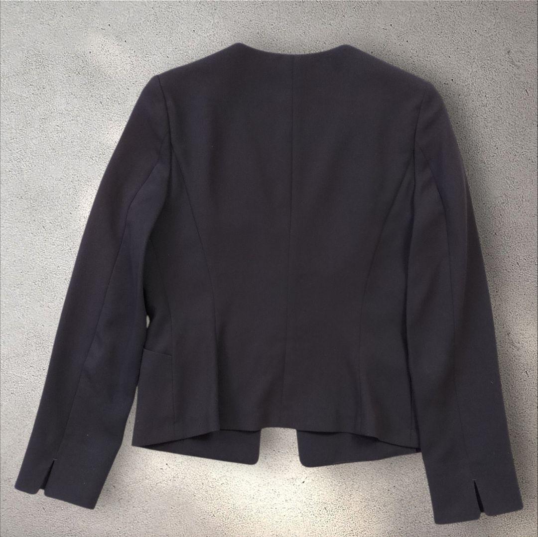 美品】LES MUES 洗える ノーカラー パンツスーツ 5号 濃紺 AOKI - メルカリ