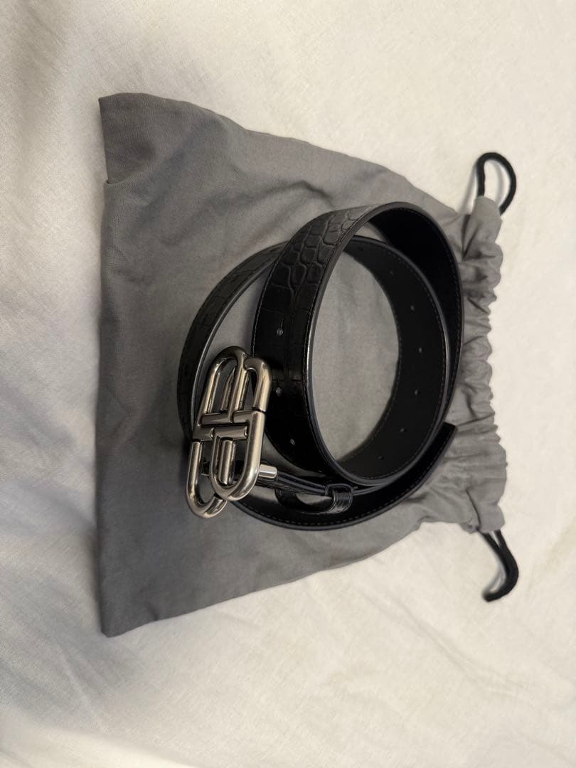 BALENCIAGA クロコダイル型押し ベルト 85cm