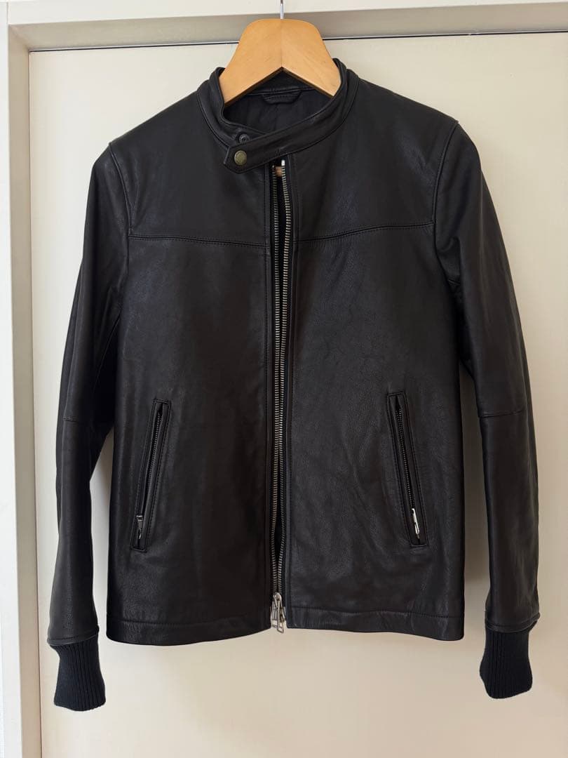 【名作希少サイズ3】ラウンジリザード 牛革シングルライダース黒 シンサレート中綿 LOUNGE LIZARD（ラウンジリザード） シングルライダース CLA 6112 0110