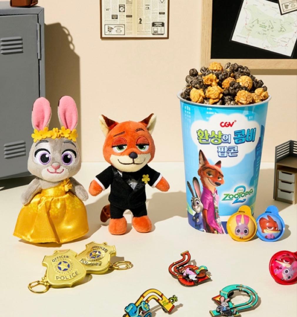 韓国Zootopia2 ズートピア2 ニック ジュディ キーホルダー ぬいぐるみ