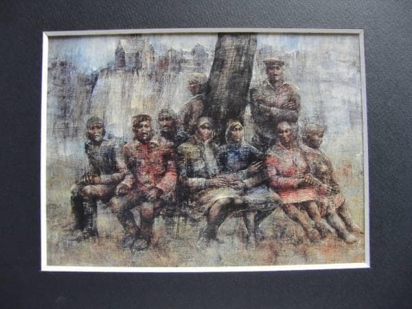 堀研、【樹の下のベンチ（グルジア共和国）】、希少な画集より