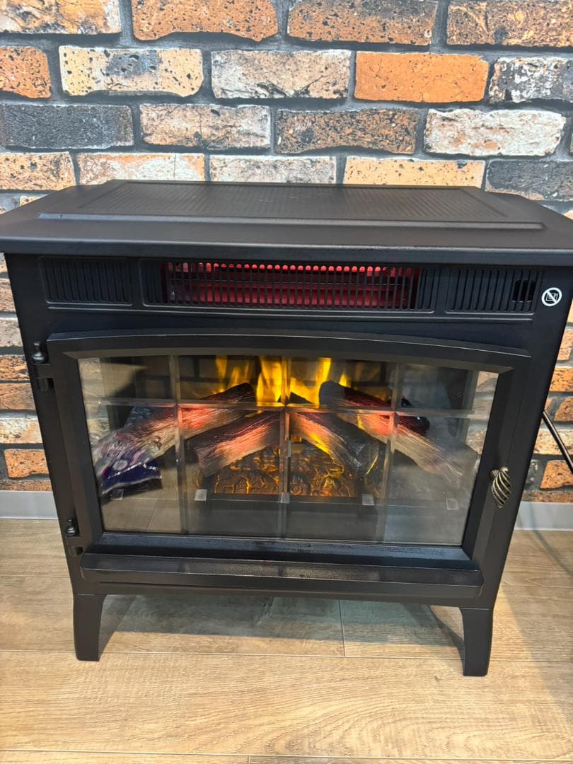 美品 QVCジャパン 暖炉型大型ファンヒーター 暖炉 DFI-5010-01