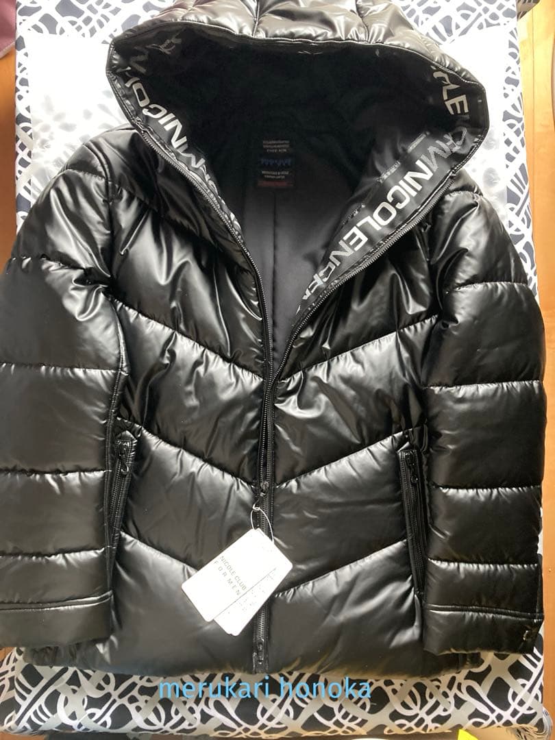 NICOLE CLUB FOR MEN ラミネート フーテッドブルゾン コート