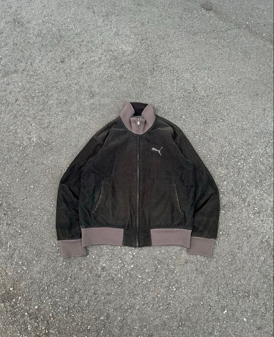 PUMA コーデュロイ キルティング リバーシブル ジャケット ブラック 中綿