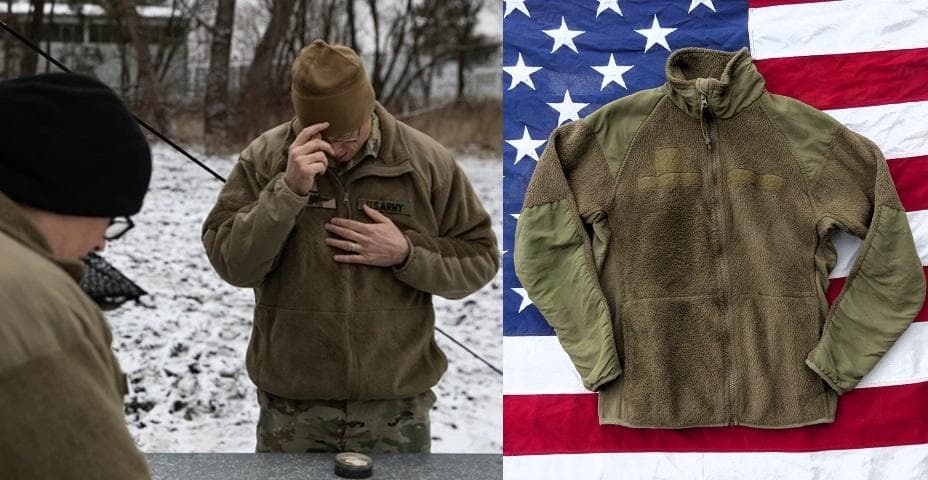 米軍実物　ポーラテックフリースジャケット　XS-R　コヨーテ　ECWCS　155