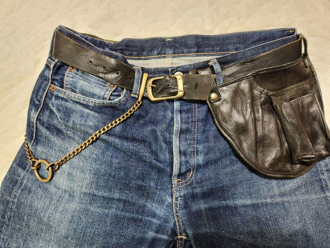 【mayumi hasegawa】本革ポケット付きベルト、シザーケース 春の新生活応援 15％オフ 本革シザーケース オリジナル ブラック