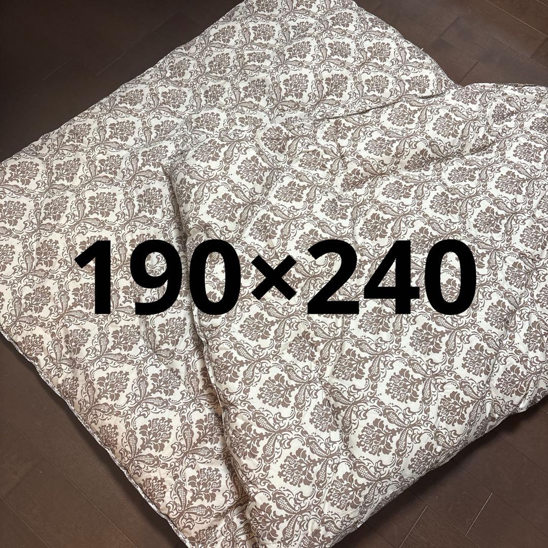 羽毛こたつ布団　190×240cm カバー　長方形　セット