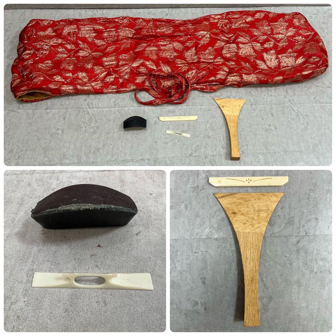 初心者おすすめ 細棹長唄三味線 正寸 和紙胴 木撥 駒 レザーハード