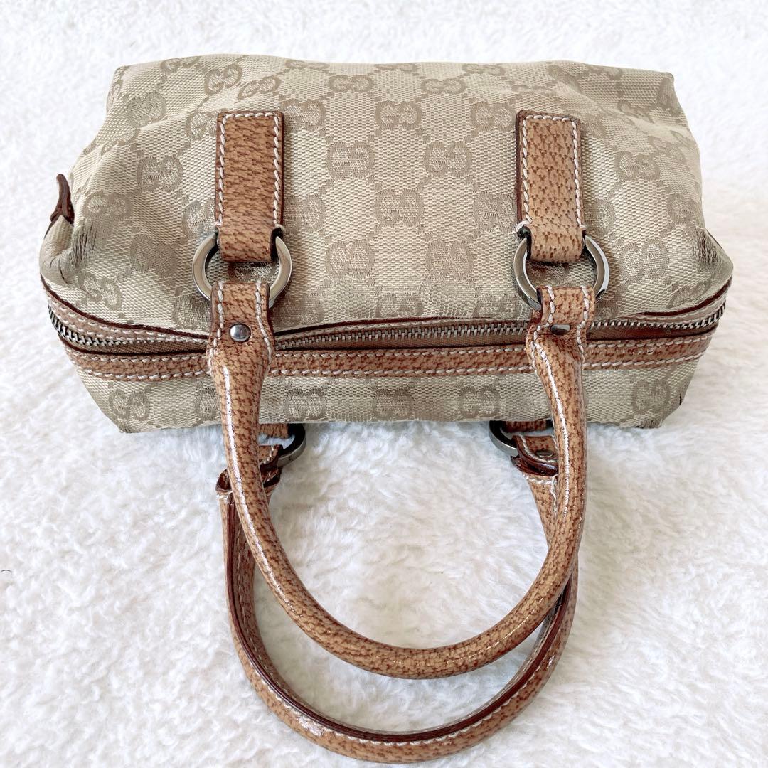 入手困難✨グッチ GUCCI ミニボストン GGキャンバス レザー 自立 保存