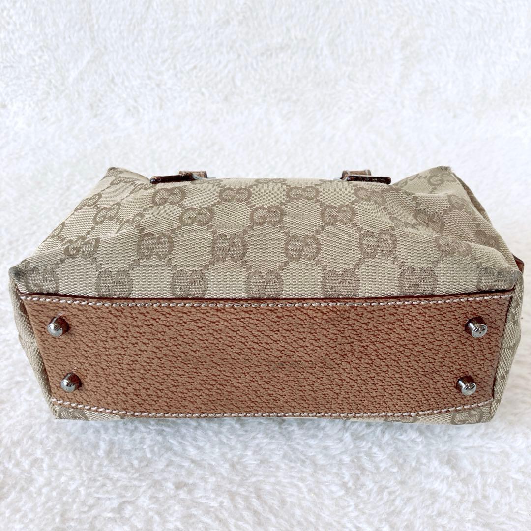 入手困難✨グッチ GUCCI ミニボストン GGキャンバス レザー 自立 保存